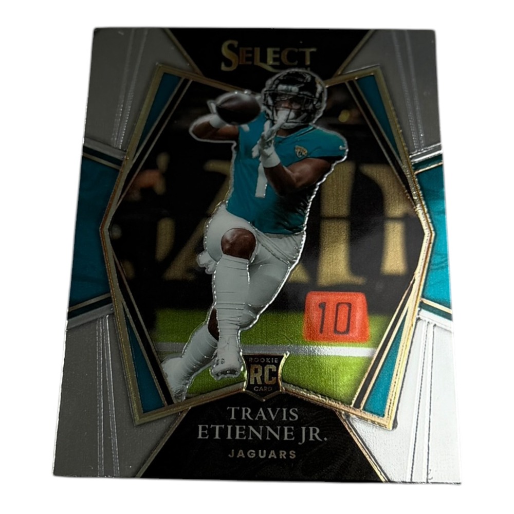 2021 Panini Select Travis Etienne Jr RC Premier Level Silver Prizm No154 Jaguars